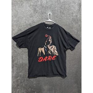 Tyrone Biggums D.A.R.E. Parody Graphic T-Shirt Black 2XL Made in USA Cotton